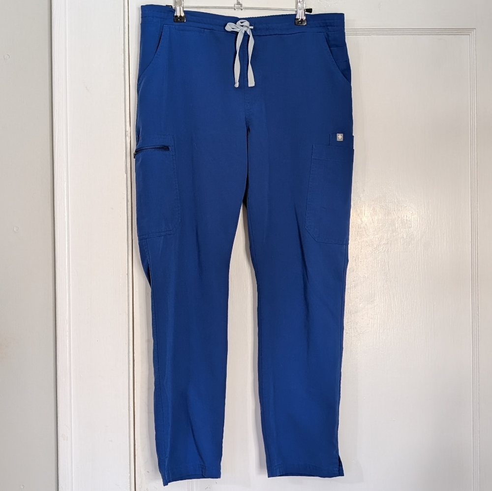 FIGS Yola Scrub Pants Women’s Royal Blue Drawstring Medium M Petite